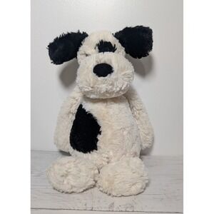 Jellycat Bashful Black White Spotted Puppy Dog Plush Stuffed Animal JCINC3260